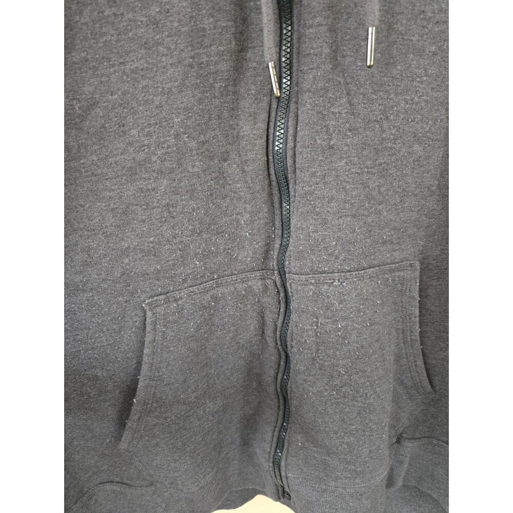Vintage Champion Full Zip Hoodie, Fleece Lined, Grey, Size 2X - Picture 4 of 11